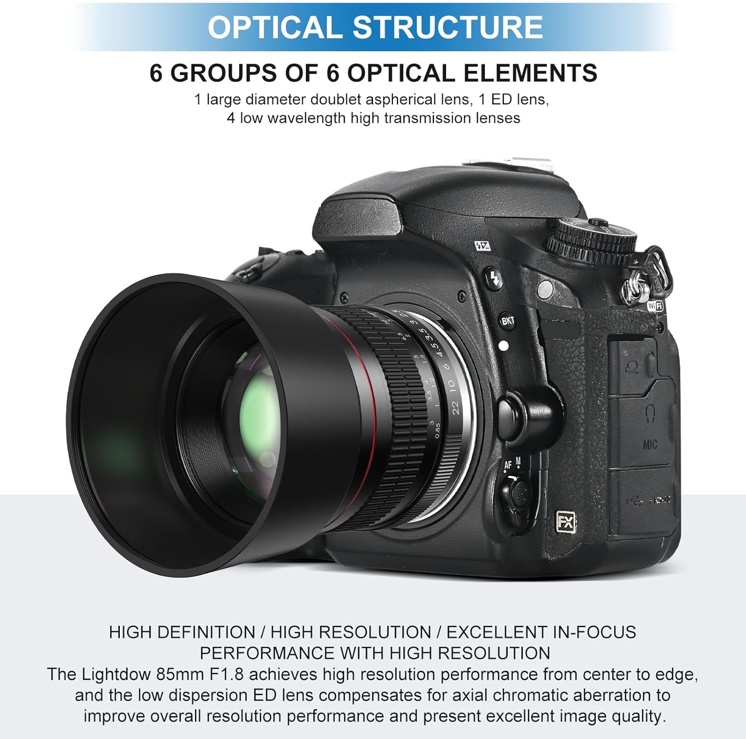 Lightdow 85mm F1.8 Medium Telephoto Manual Focus Full Frame Portrait Lens for Canon EOS Rebel T8i T7i T7 T6 T3i T2i 4000D 2000D 1300D 850D 800D 600D 550D 90D 80D 77D 70D 50D 6D 5D etc - Image 5