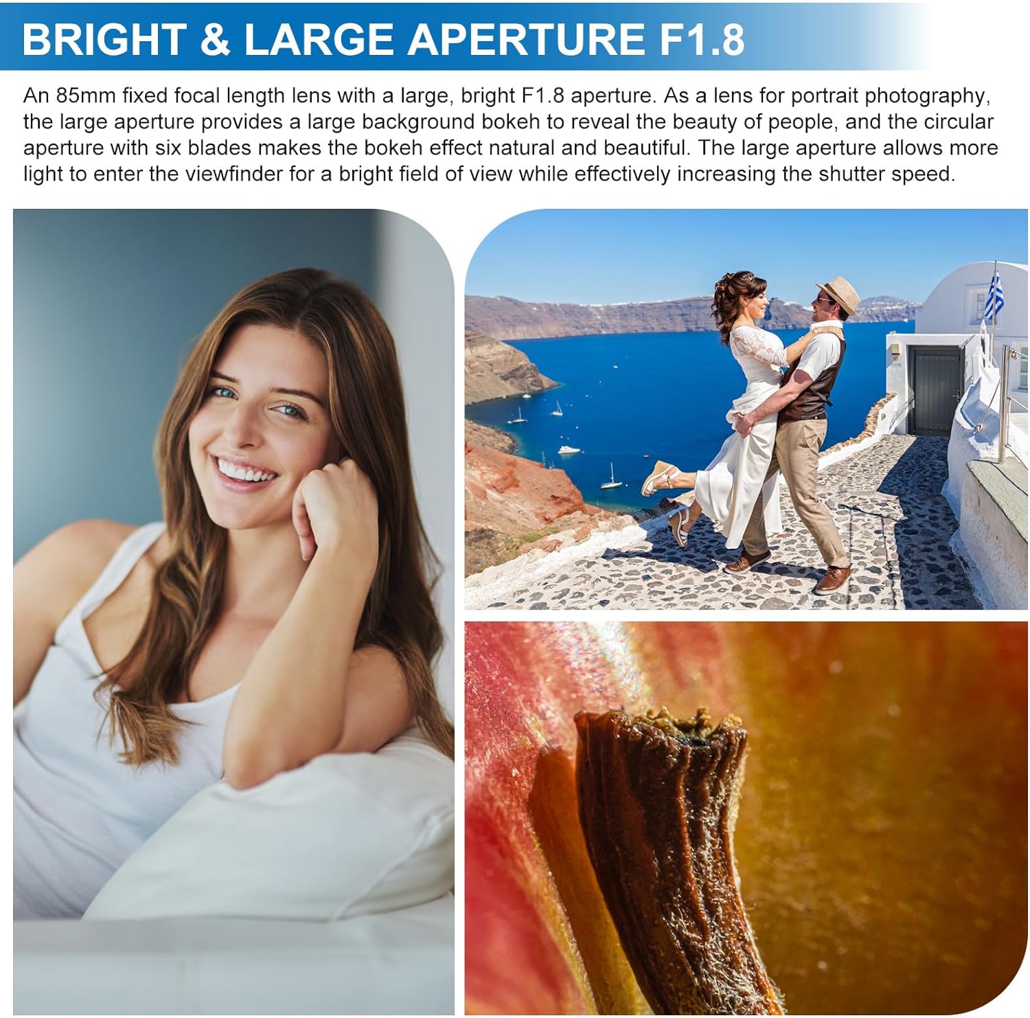 Lightdow 85mm F1.8 Medium Telephoto Manual Focus Full Frame Portrait Lens for Canon EOS Rebel T8i T7i T7 T6 T3i T2i 4000D 2000D 1300D 850D 800D 600D 550D 90D 80D 77D 70D 50D 6D 5D etc - Image 6