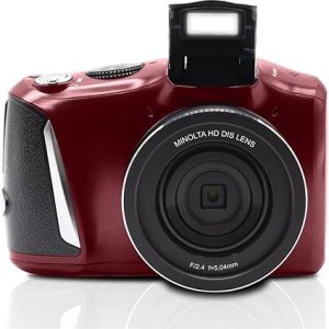 Minolta MND50 48 MP / 4K Ultra HD Digital Camera (Red)