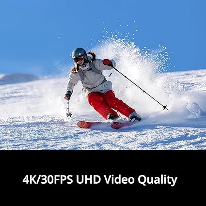 Dragon Touch Action Camera 4K 20MP 30FPS 100FT Waterproof Underwater Camera 170° Wide Angle WiFi Sports Cam with Remote 2 Batteries and Mounting Accessories Kit - Image 3